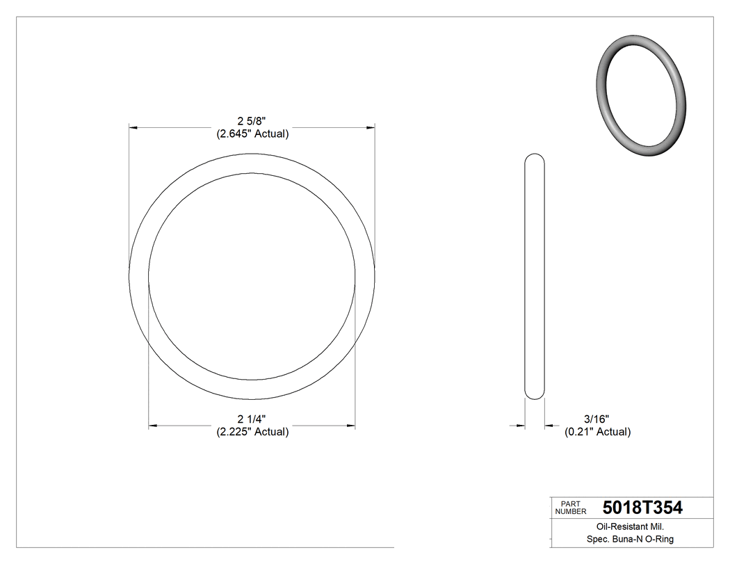 Technical drawing - 5018T354